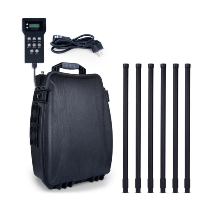 7 Antenna Bands Black Drone Defence Backpack Anti Drone Jammer